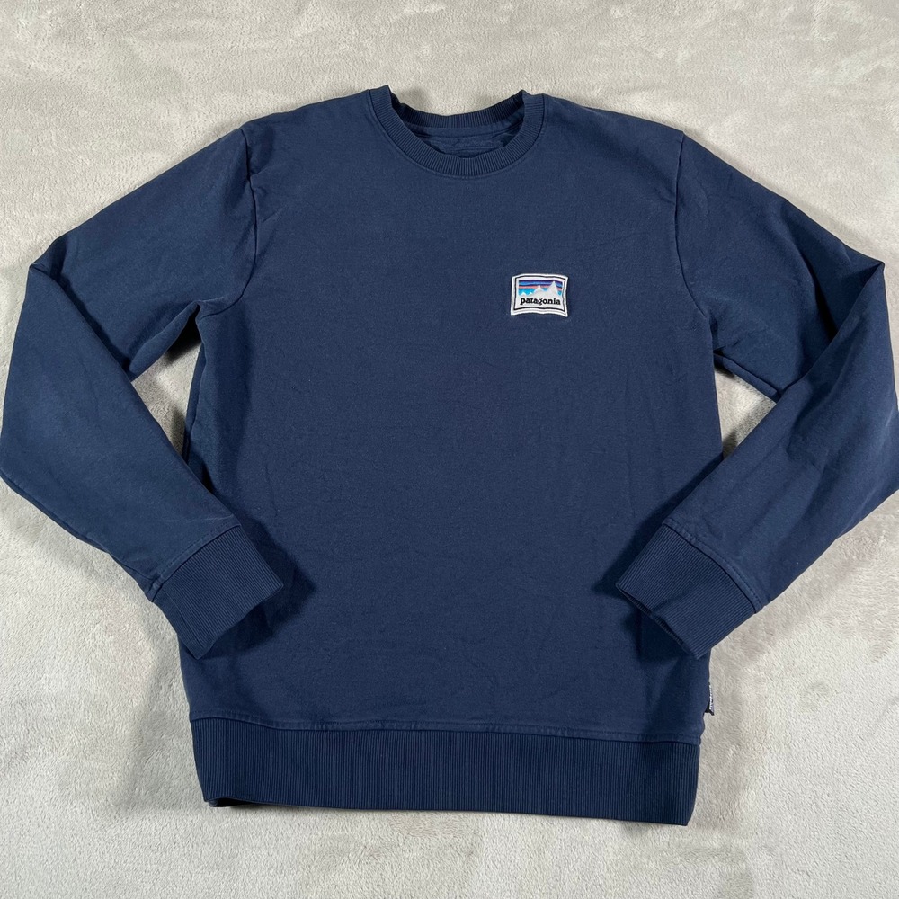 Patagonia Uprisal Crew Sweatshirt Men's Small Navy Blue Small Regular Fit Casual